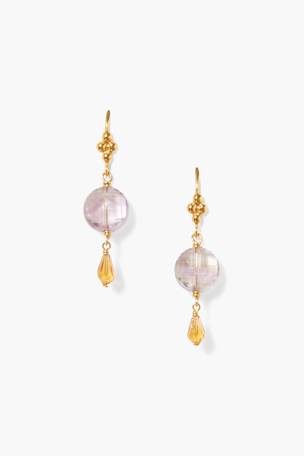 Amethyst Mix Drop Earrings in Elegant Design