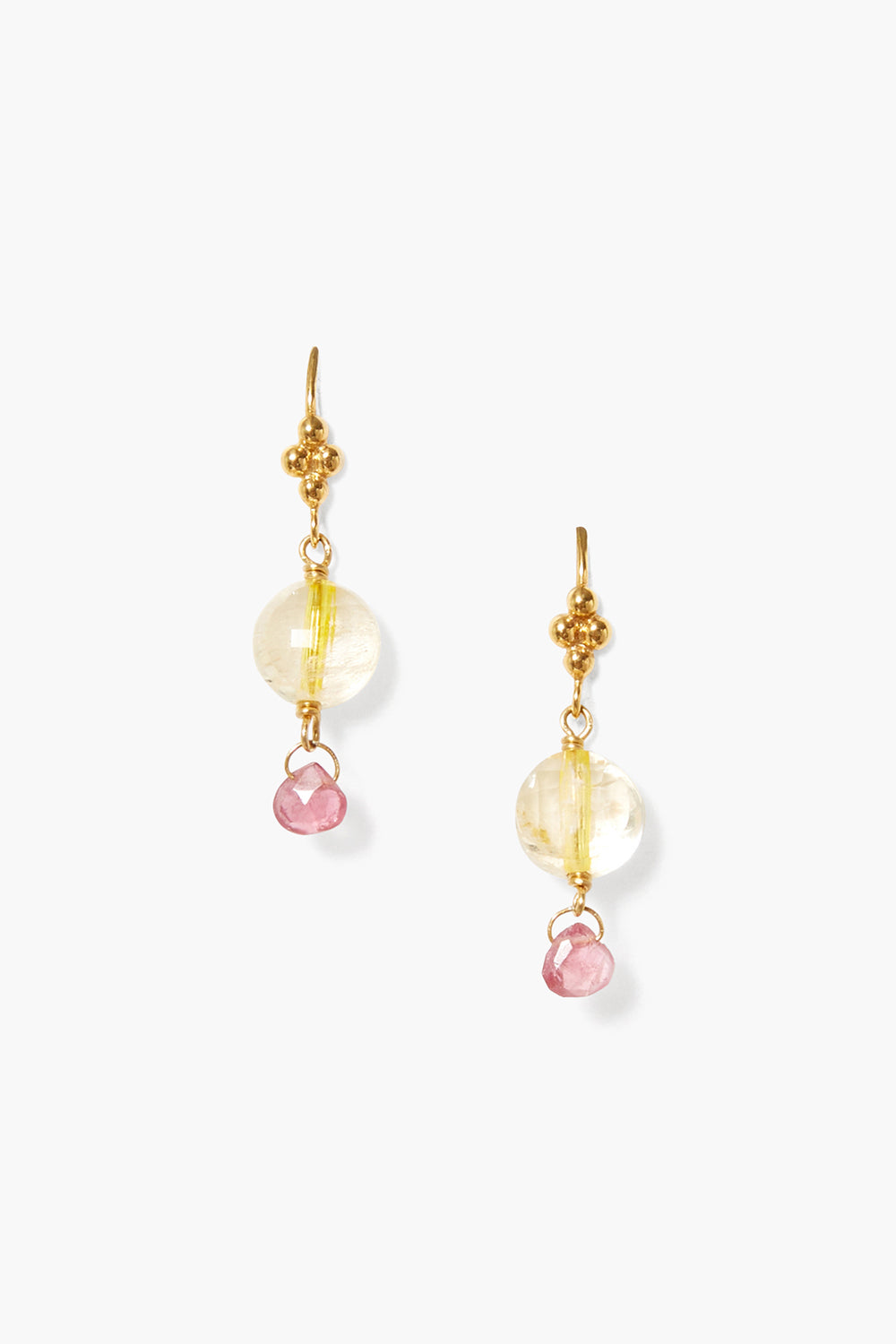 Citrine Mix Drop Earrings in Elegant Design 1