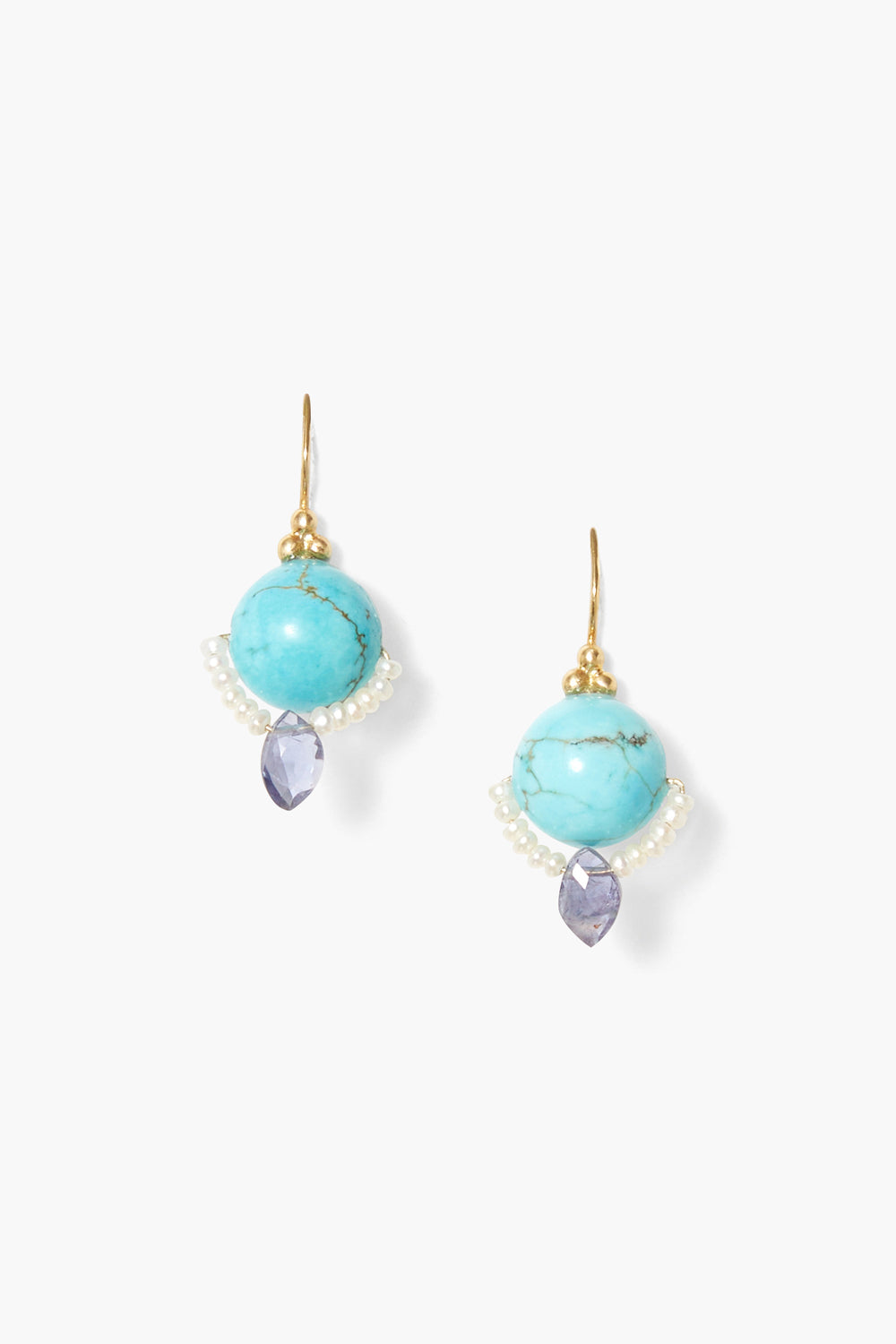 Turquoise Neptune Style Earrings