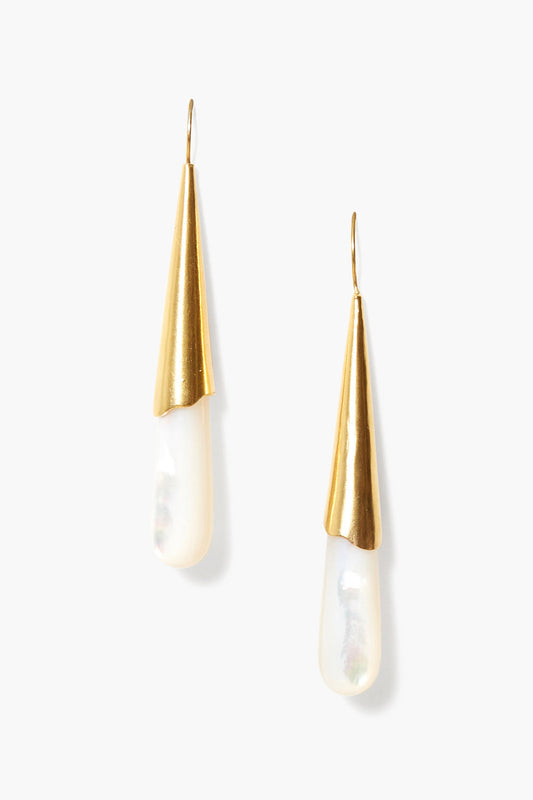 White Mother of Pearl Tide Earrings