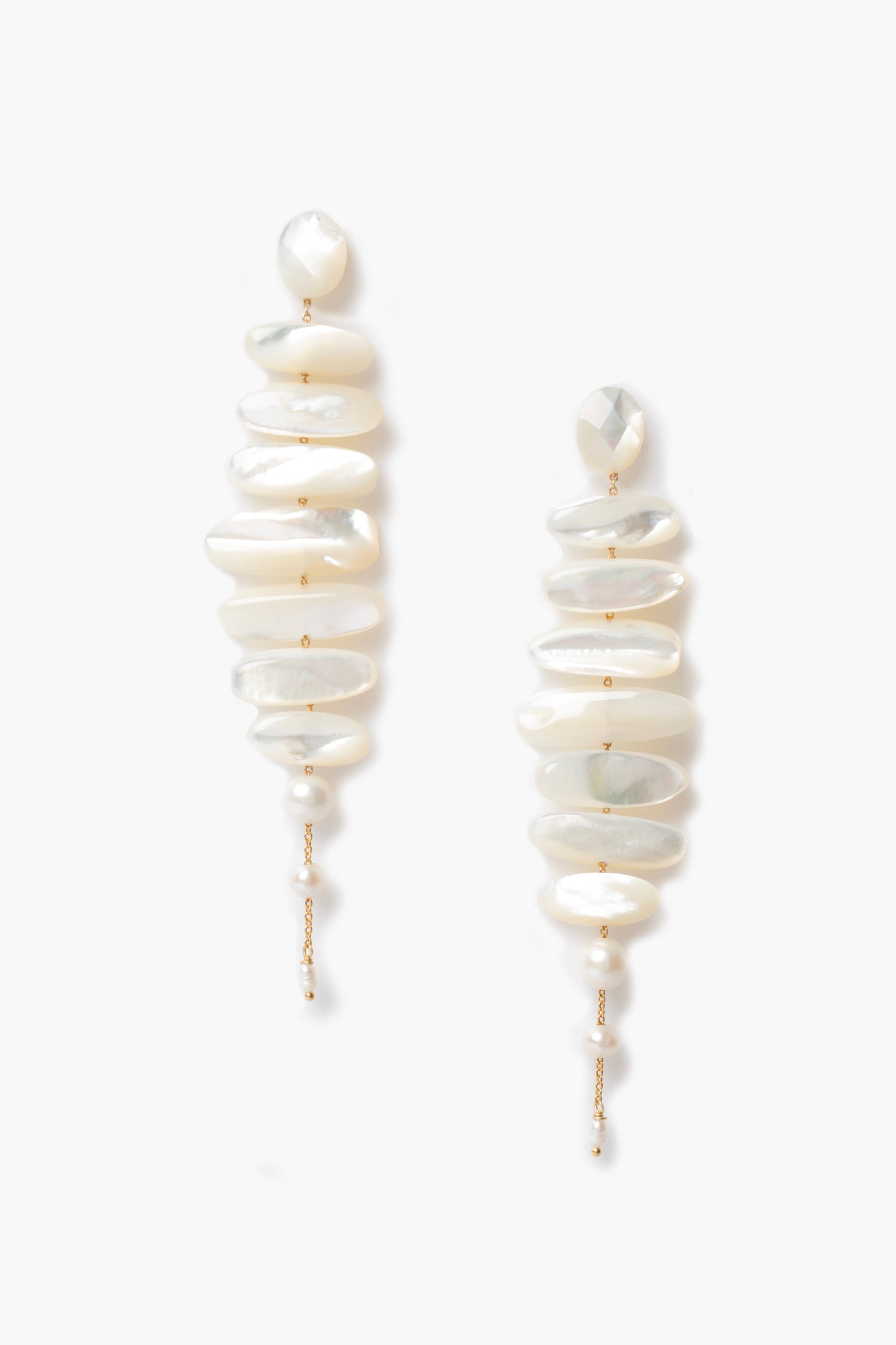 White Mother of Pearl Earrings