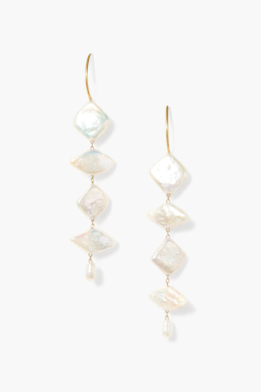 White Pearl Earrings in Elegant Style