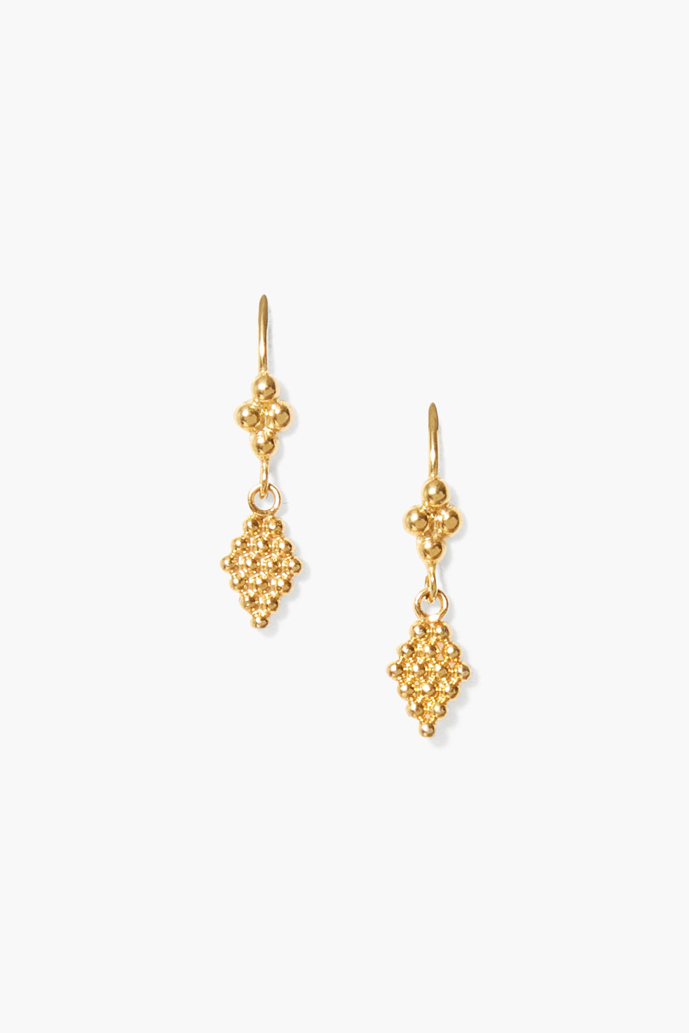 Yellow Gold Drop Earrings Elegant Design