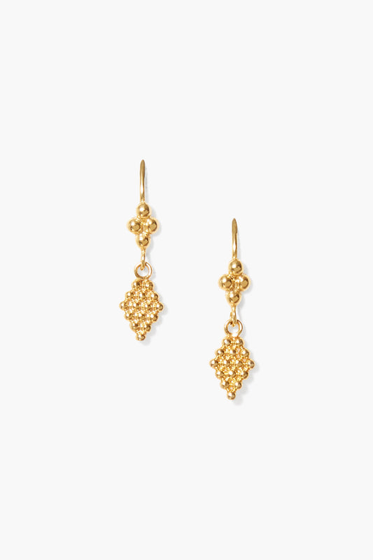 Yellow Gold Drop Earrings Elegant Design