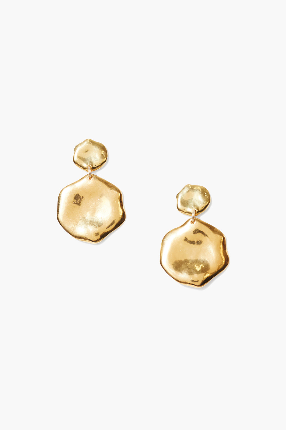 Yellow Gold Coin Earrings Stylish Design