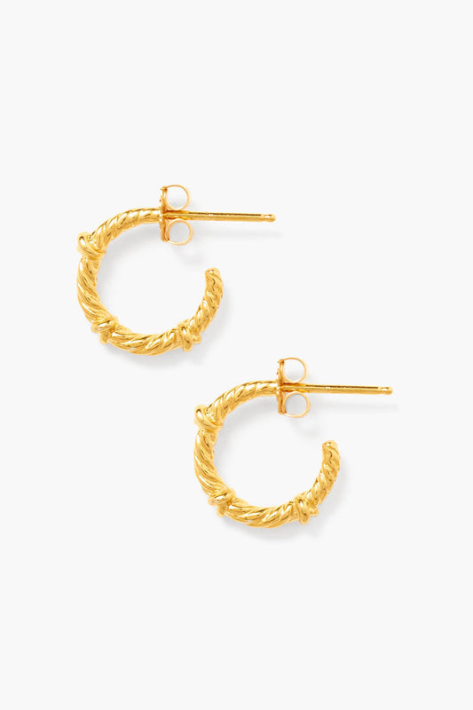 Mini Gold Sailor Hoop Earrings