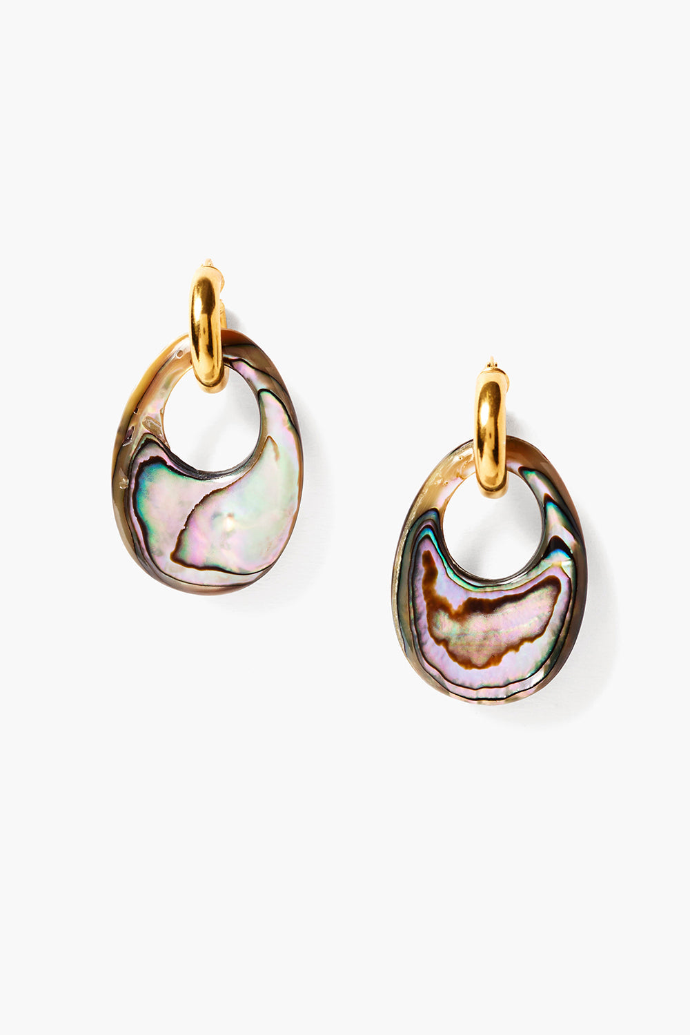 Abalone Hoop Earrings in Elegant Design