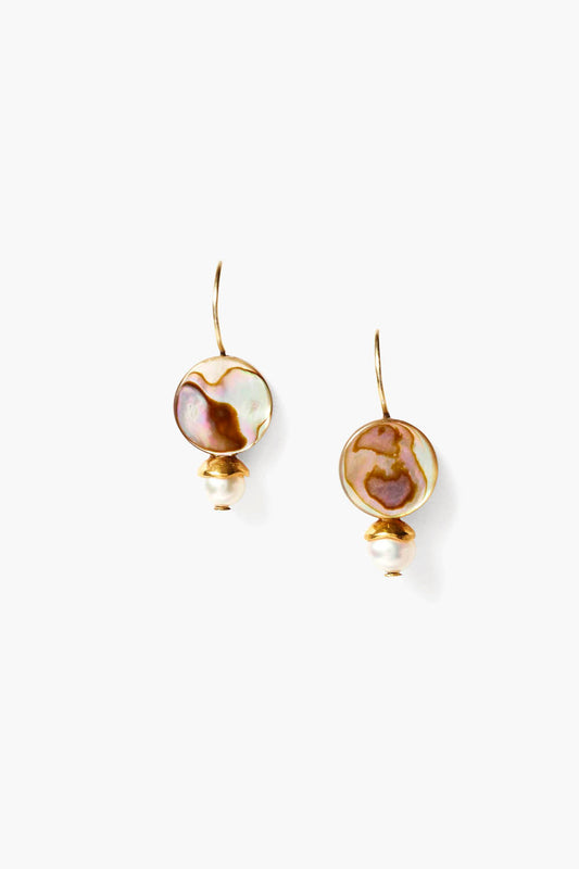 Petite Abalone Mix Earrings in Elegant Design