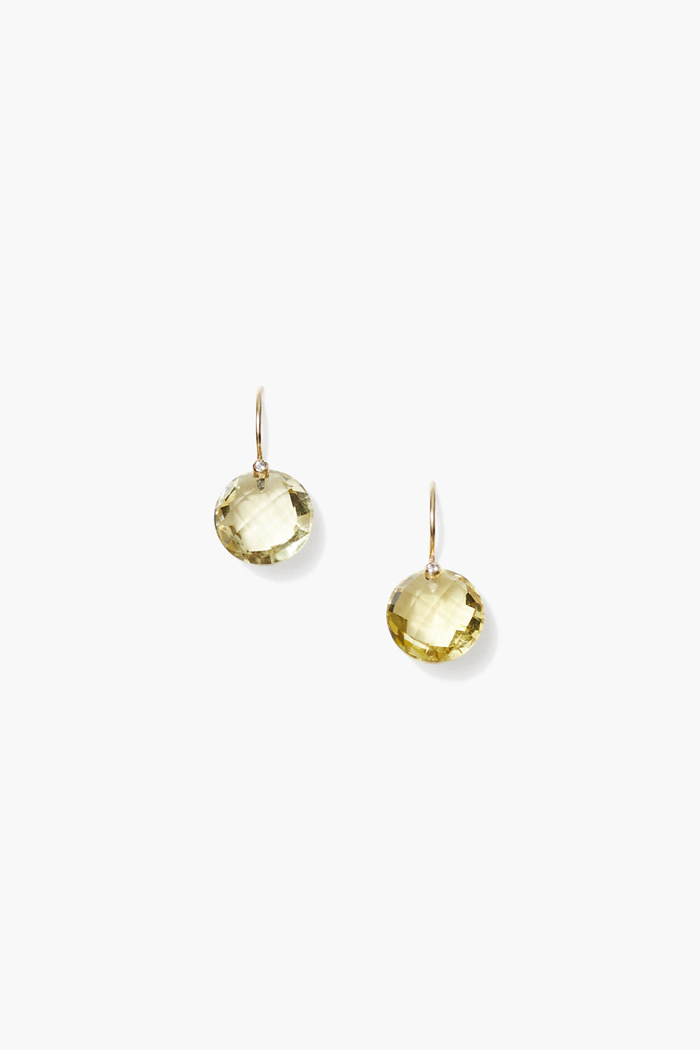 Lemon Quartz 14k Gold Pomelo Earrings