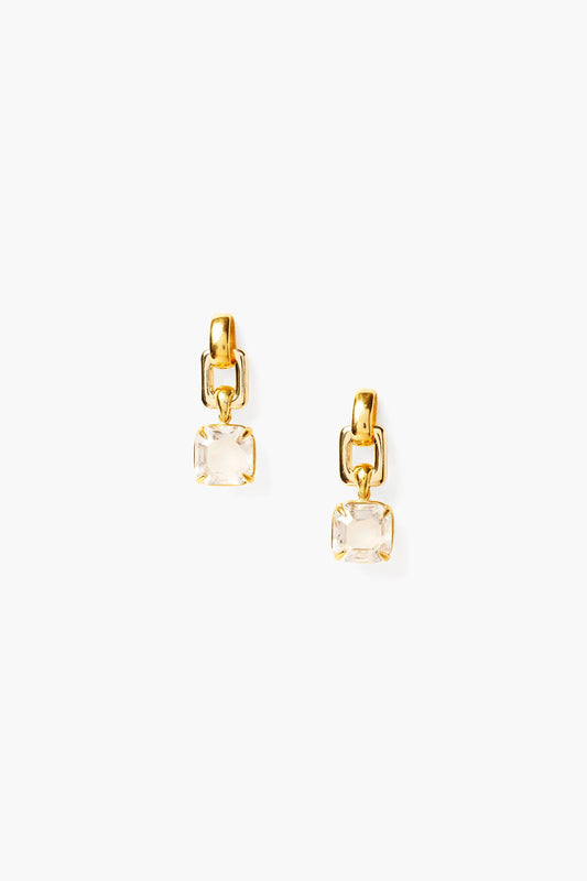 Crystal Gold Earrings Elegant Design