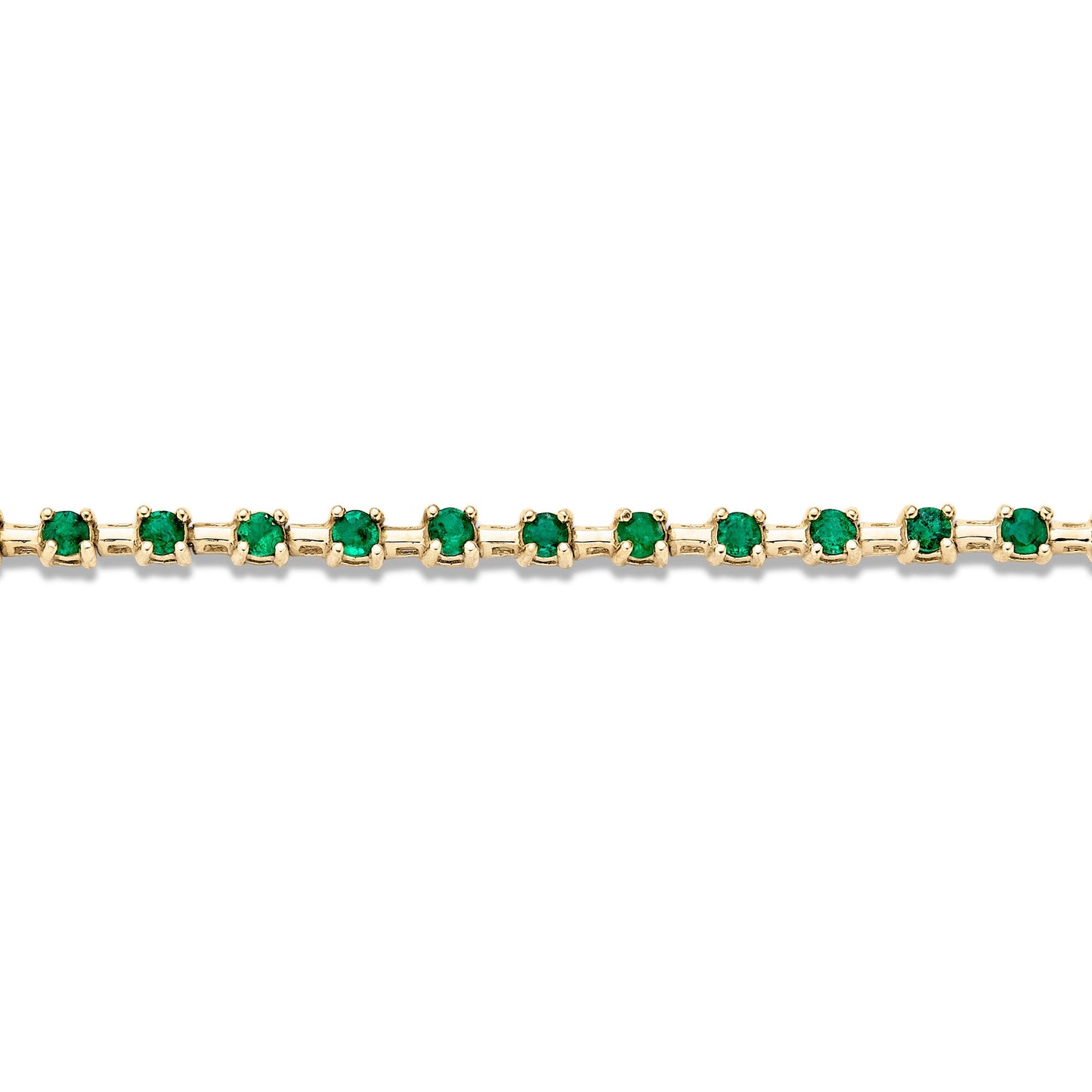 Emerald Green Tennis Bracelet in Silver