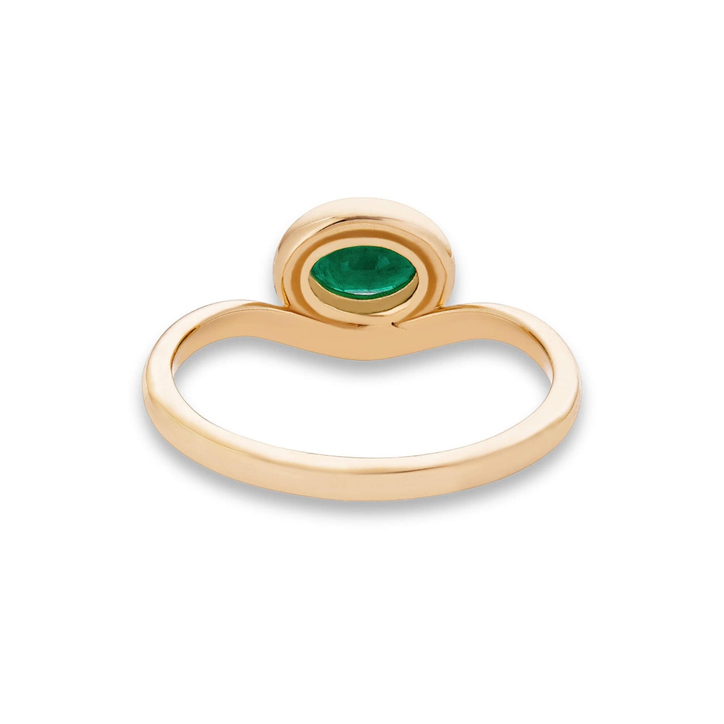 Emerald and Silver Merge Ring Design