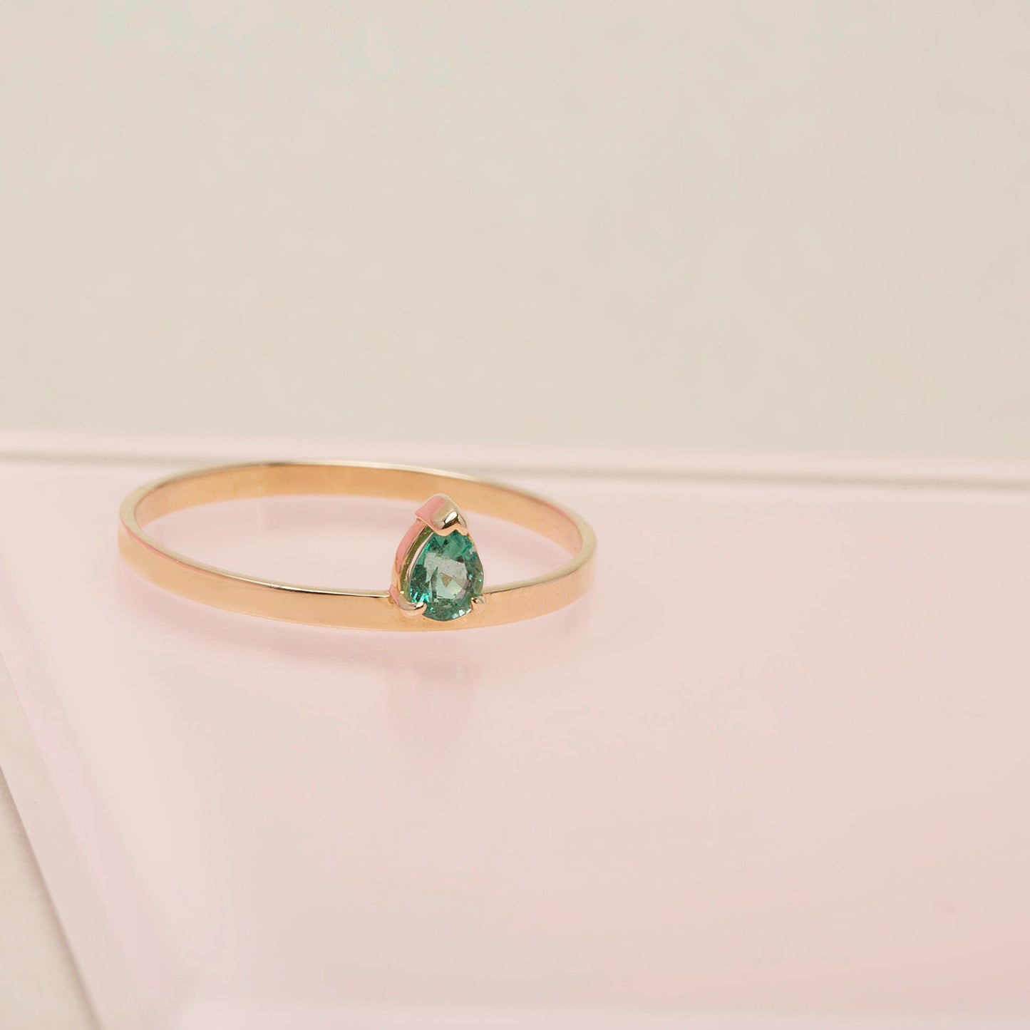 Emerald Candy Bar Ring in Fine Design