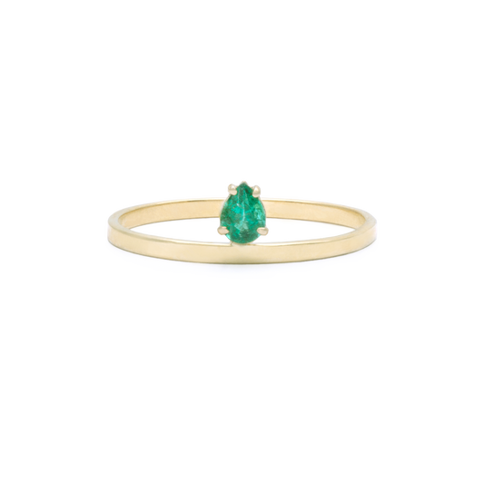 Emerald Candy Bar Ring in Fine Design