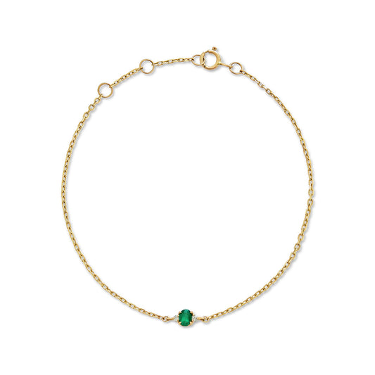 Elegant Dainty Emerald Bracelet in Luxe Design