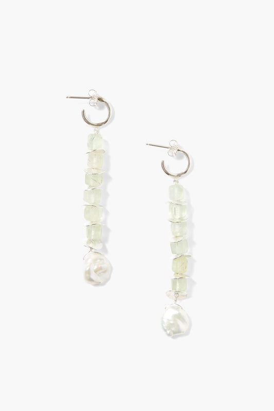 Phrenite Stone Earrings in Elegant Design