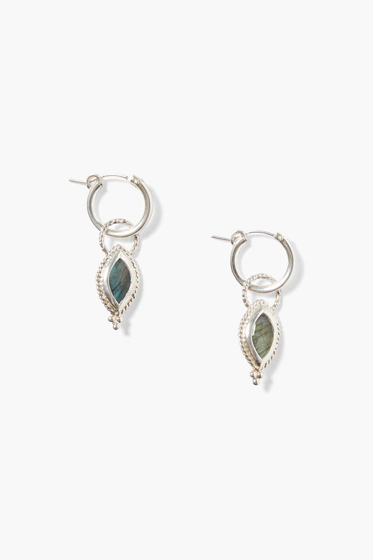 Labradorite Hoop Earrings for Everyday Wear