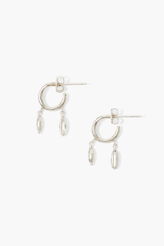 Silver Hoop Earrings in Elegant Design 1