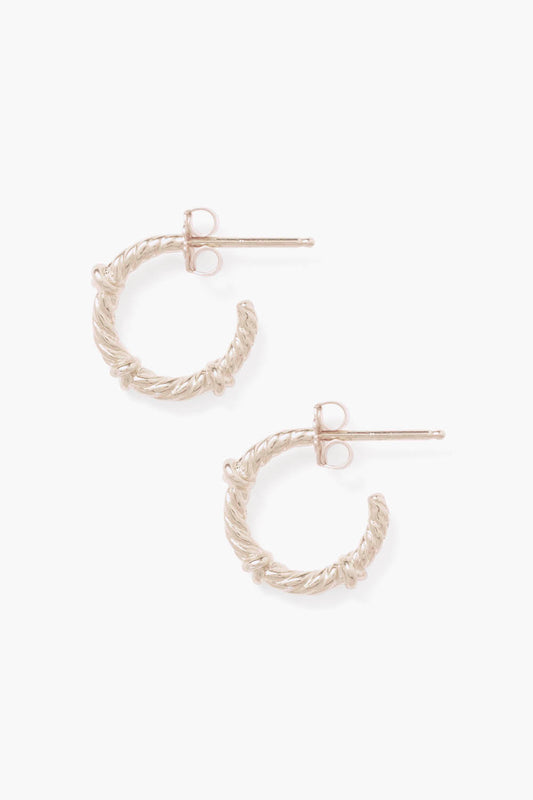 Mini Silver Sailor Hoop Earrings