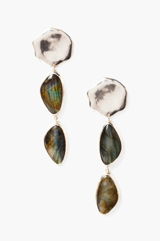 Labradorite Tiered Earrings in Elegant Design