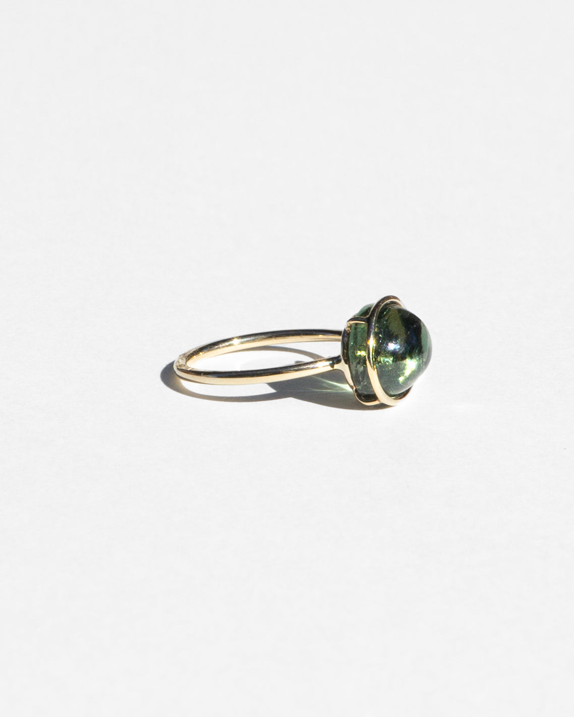 Green Tourmaline Ring in 14K Gold