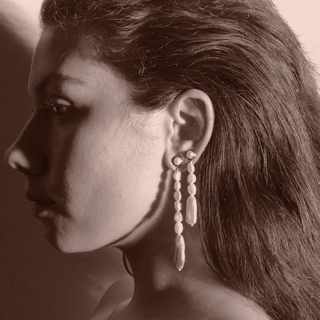 Short Silver Emmanuelle Earrings Design