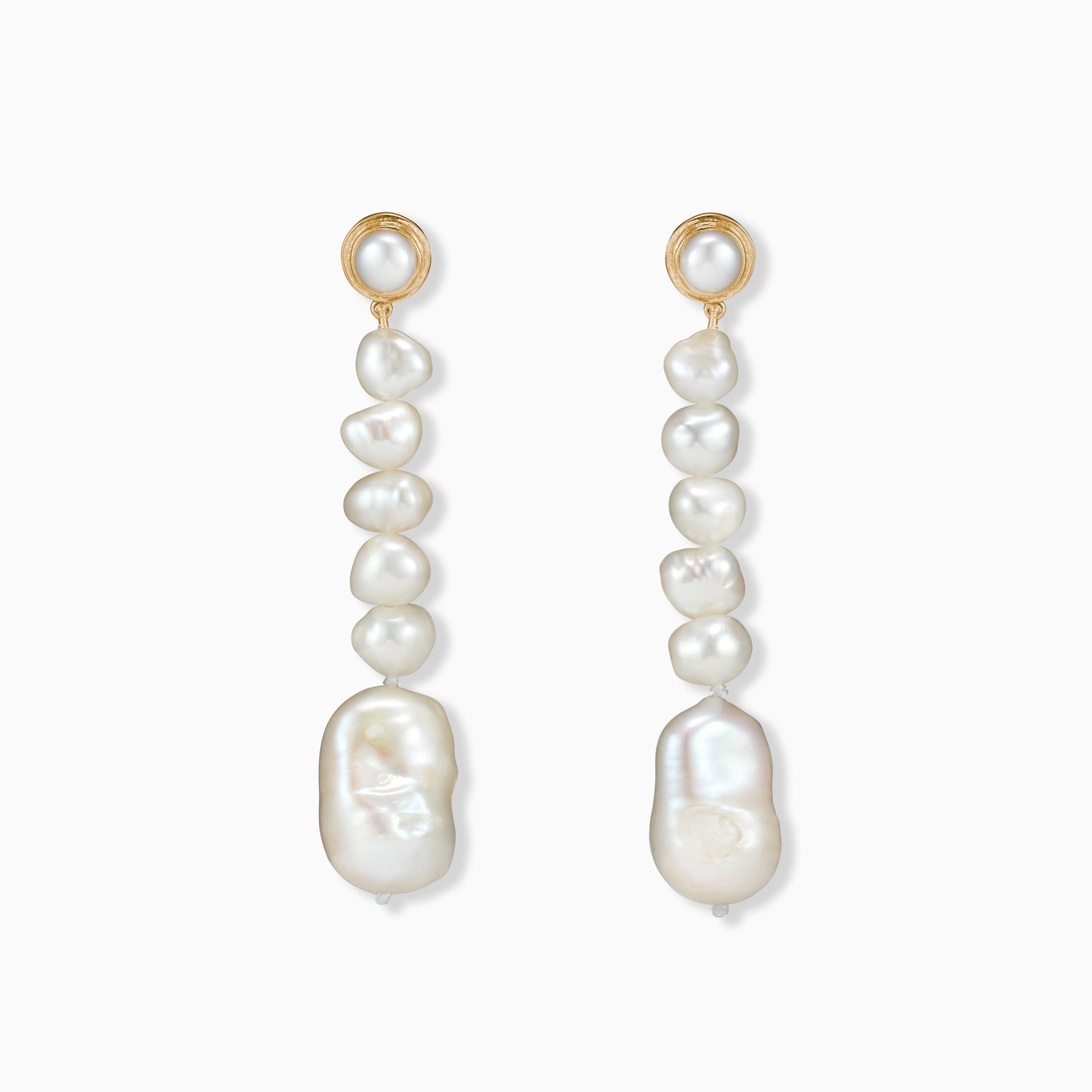 Elegant Earrings in Silver and Gold