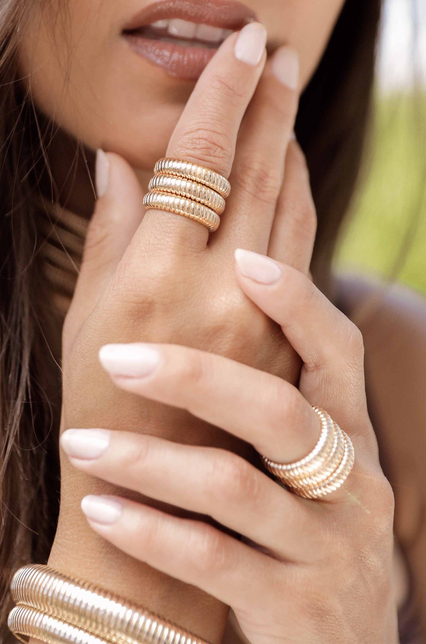 Flexible Ribbed Design Ring