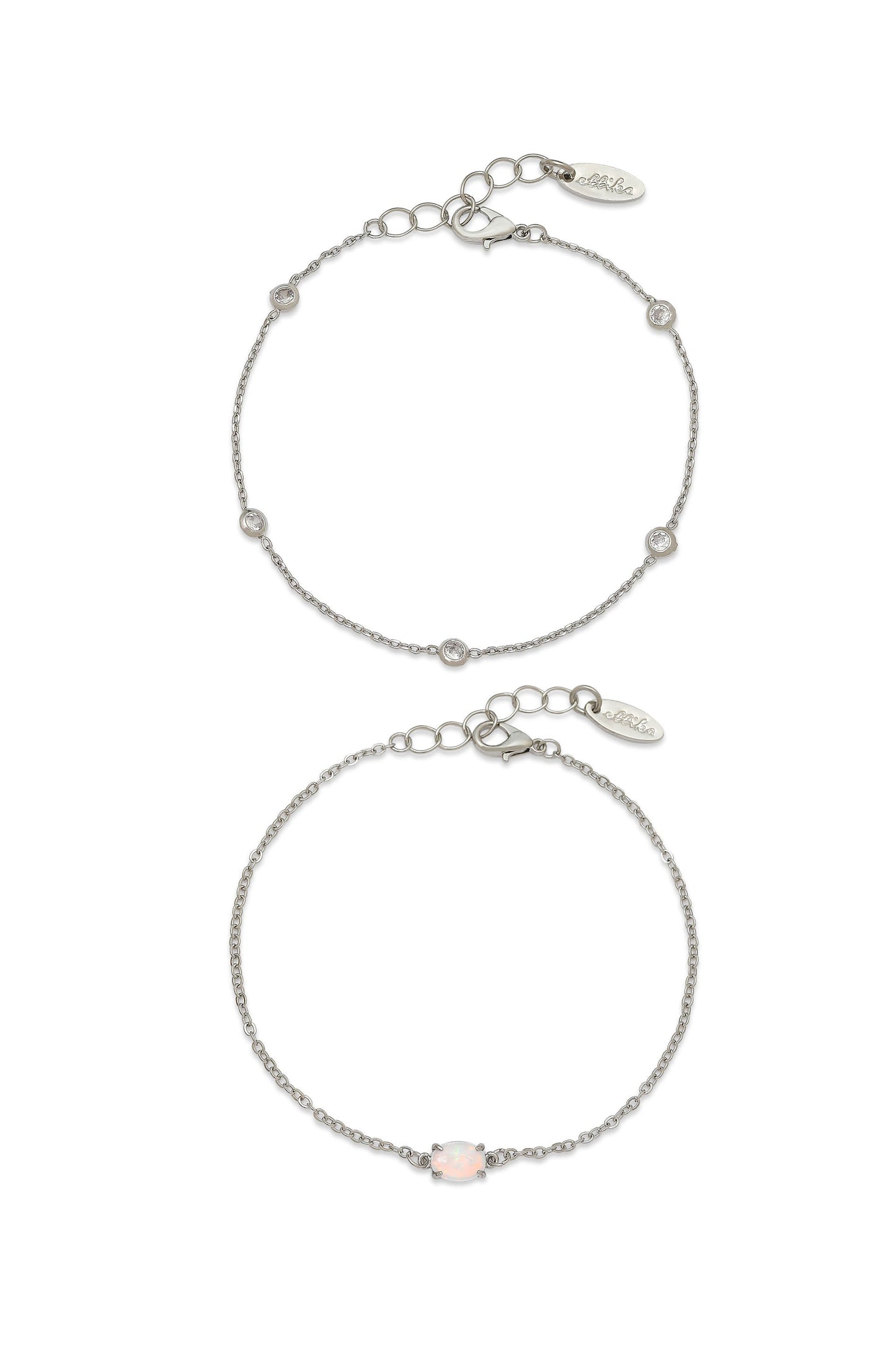 Dainty Bracelet Set with Adjustable Extension