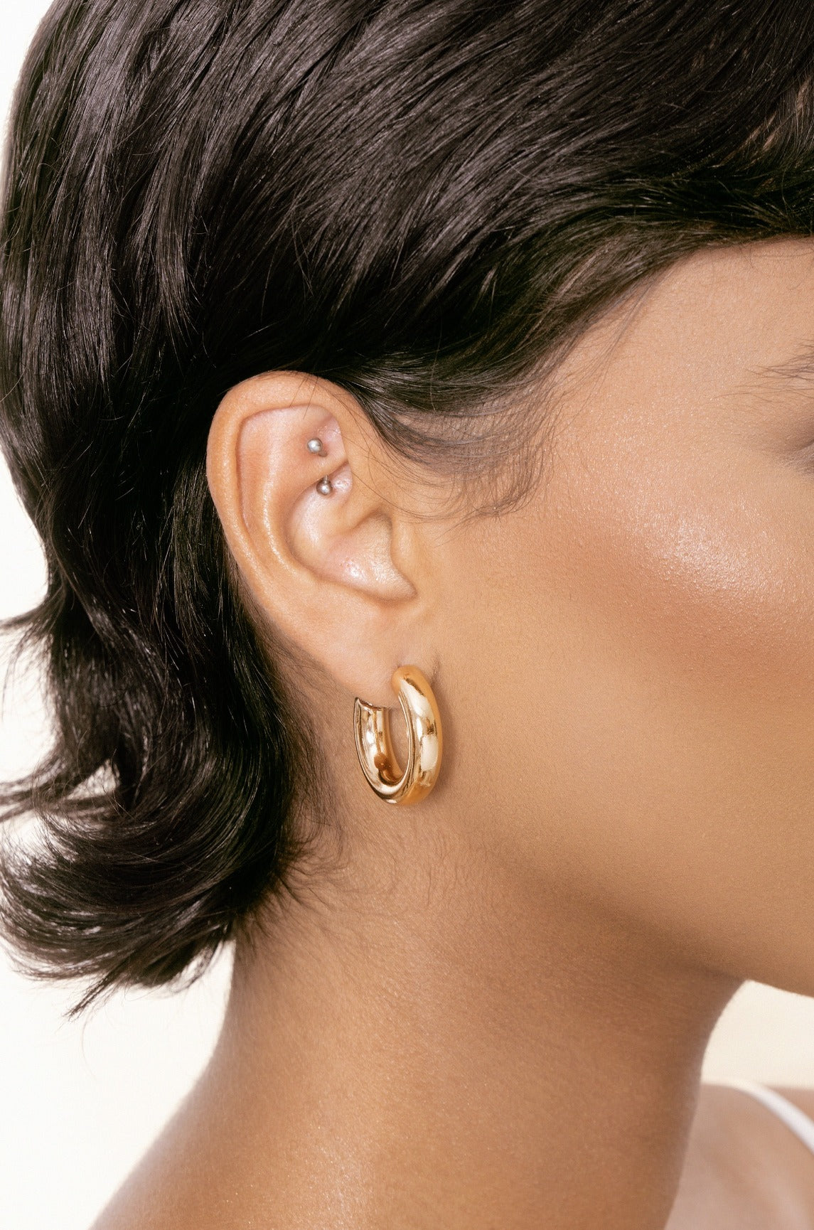 Thick Classic Hoops in Small Size