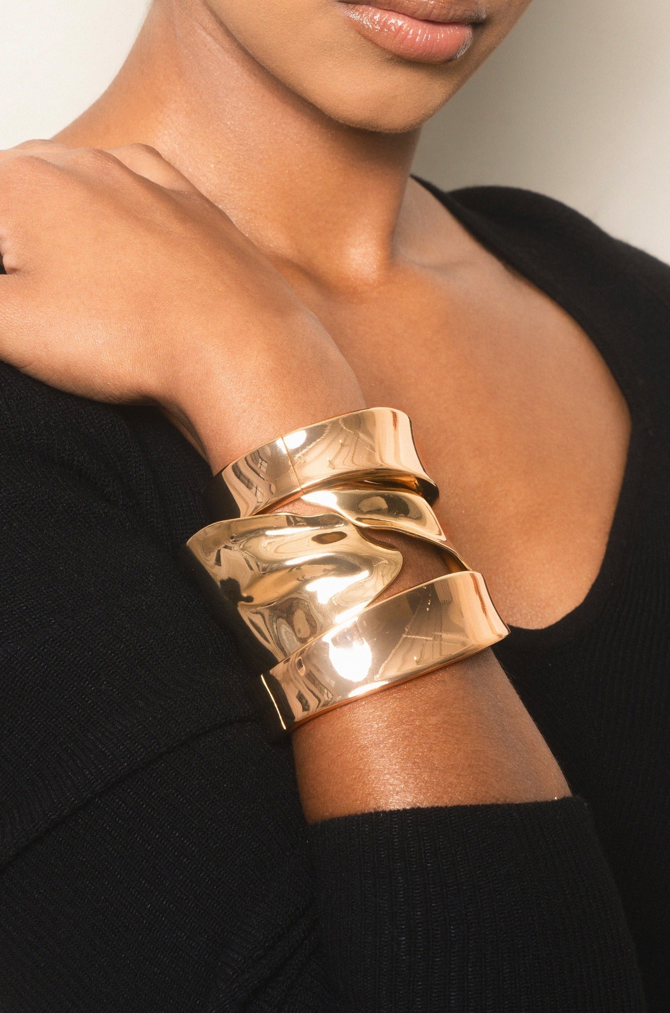 Abstract Melted Cuff Bracelet in Unique Design