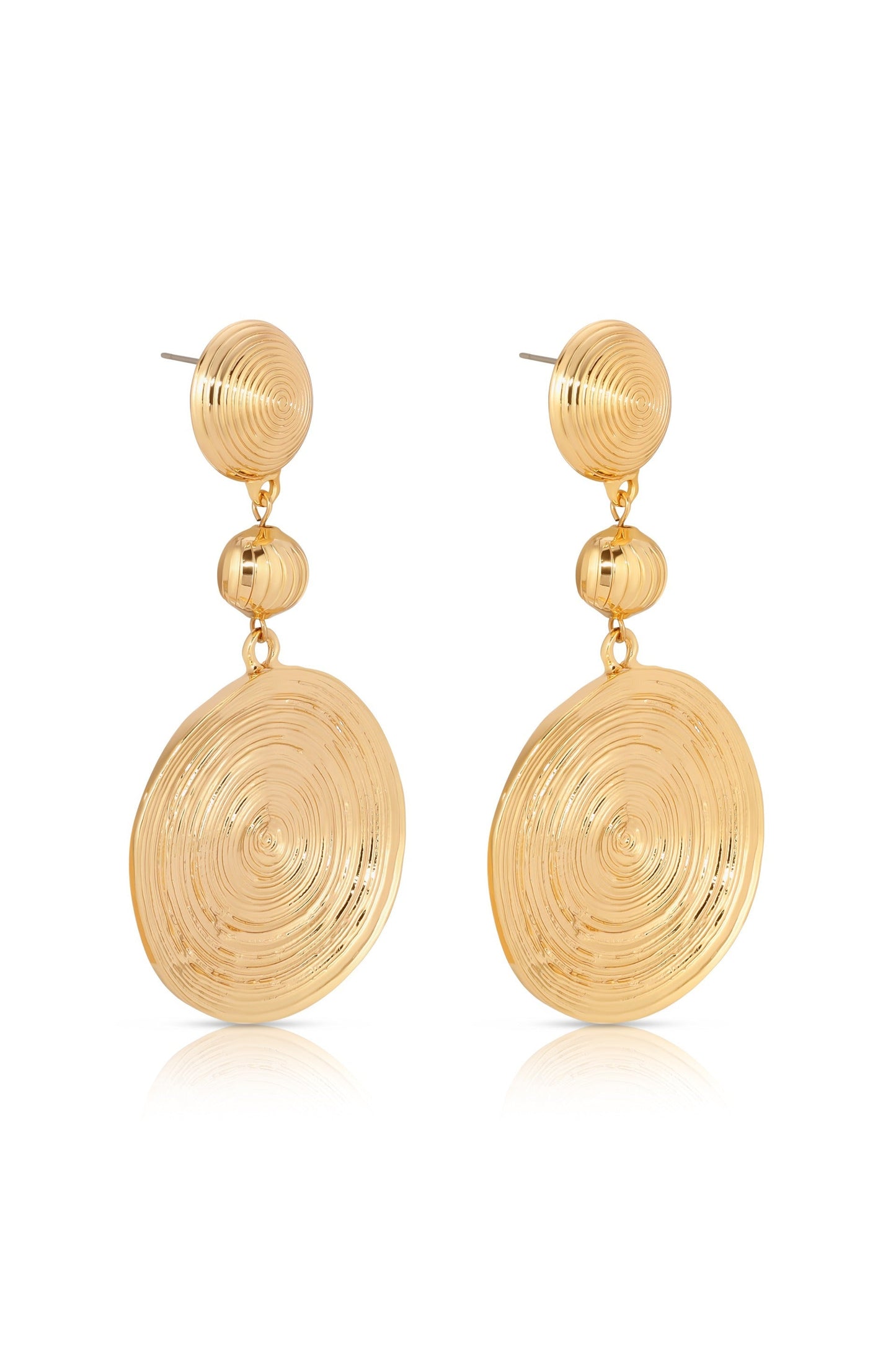 Dangle Earrings with Swirl Pendant Design