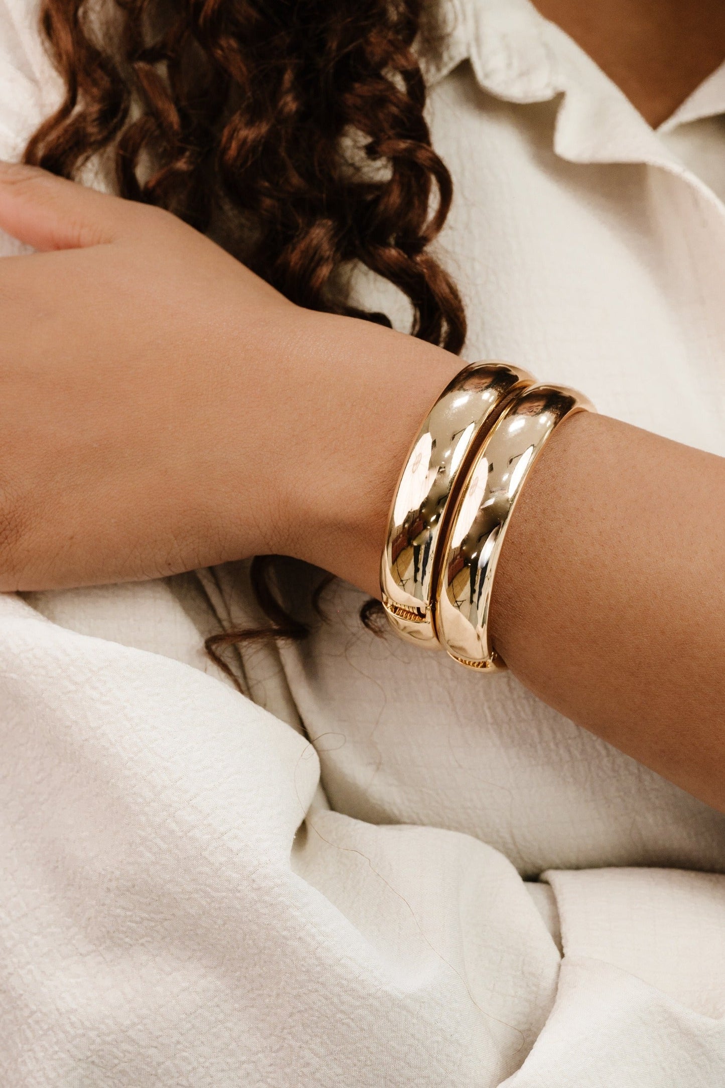 Minimalist Stackable Bangle Set in Various Colors