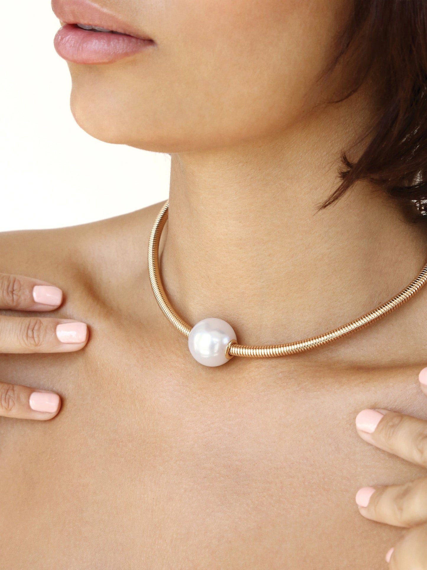 Flex Chain Necklace with Pearl Pendant