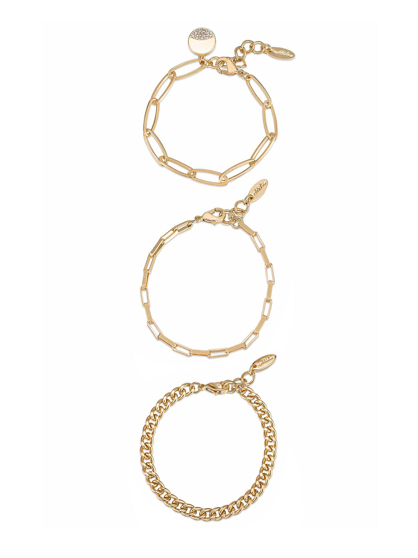 Three Piece Bracelet Set in Stylish Design