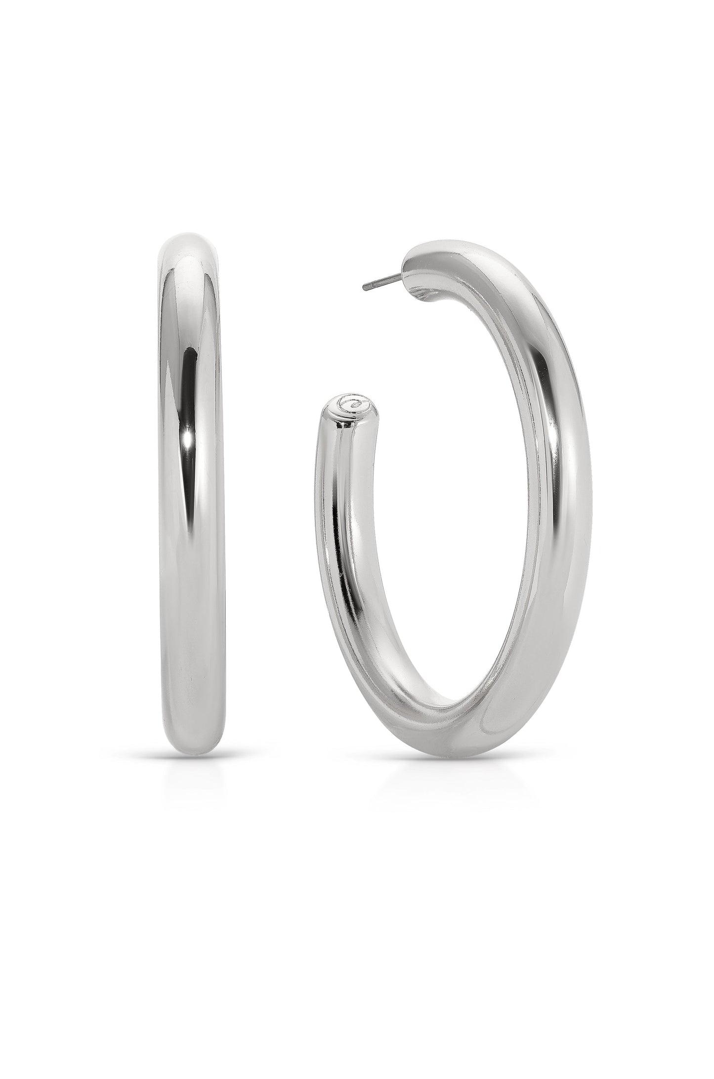 Thick Classic Hoop Earrings in Large Size