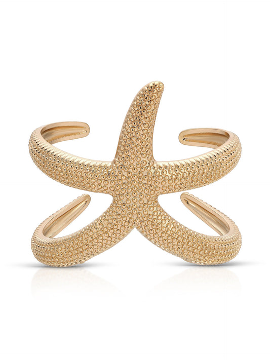 Starfish Design Cuff bracelet in silver material