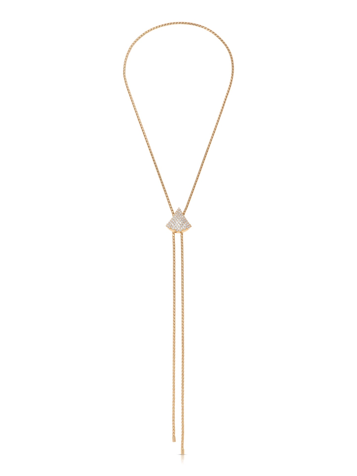 Shimmering Pavé Style Bolo Necklace