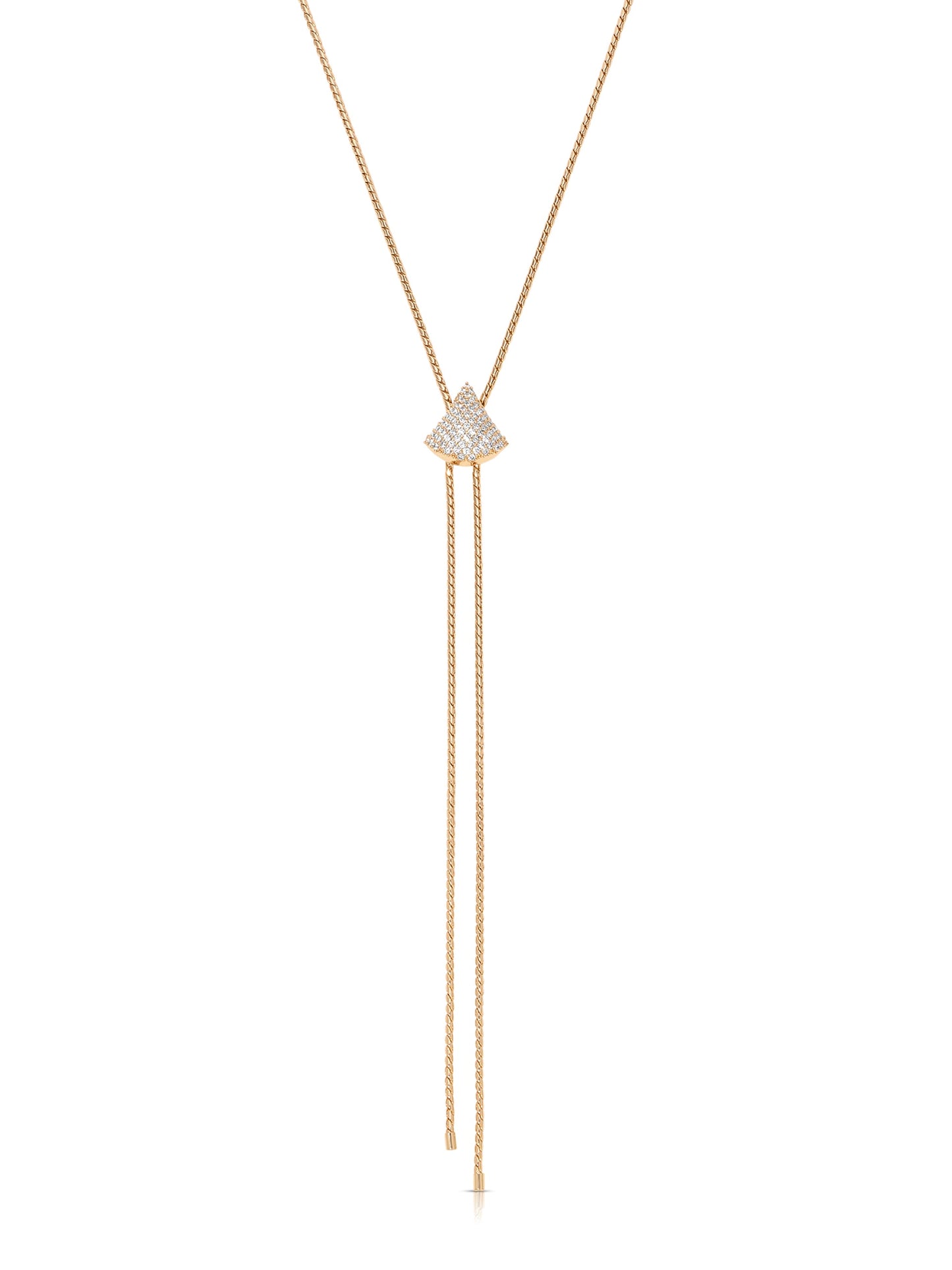 Shimmering Pavé Style Bolo Necklace