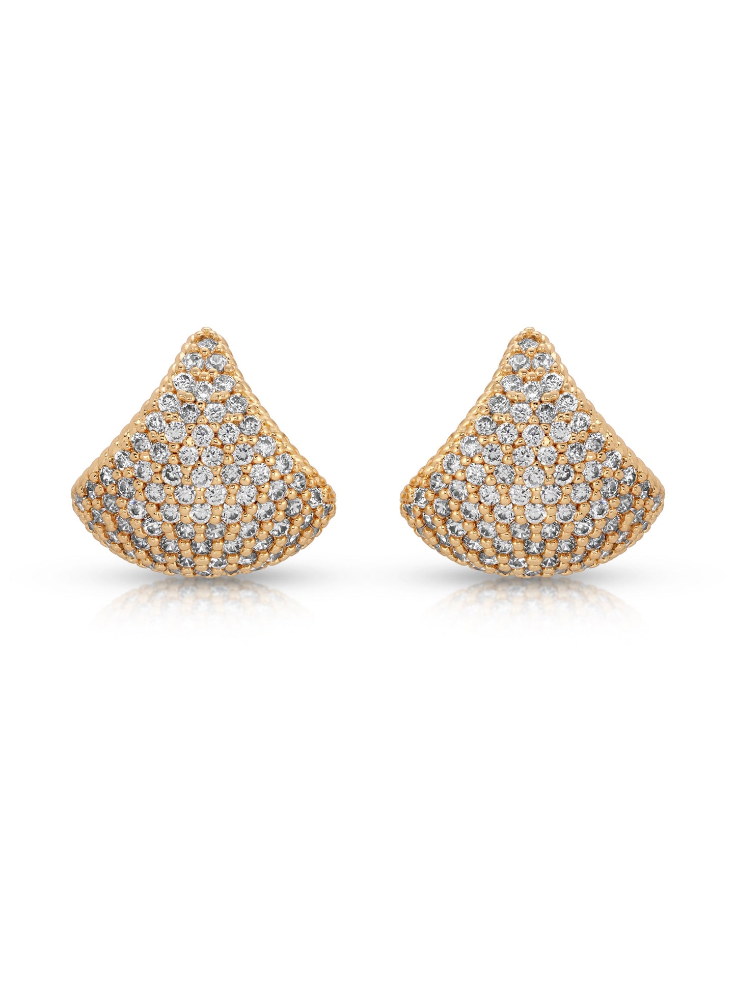 Pavé Encrusted Hoop Earrings in Modern Style