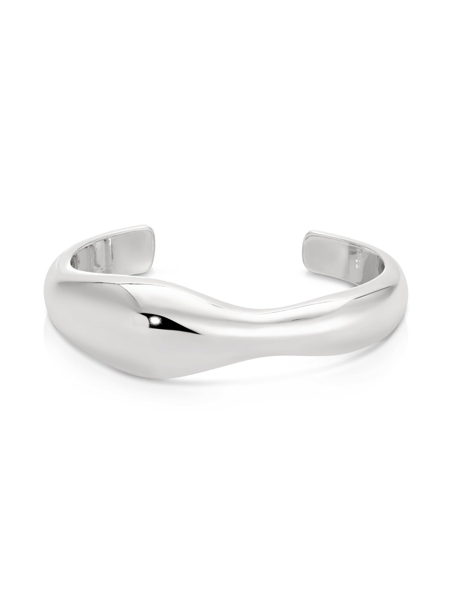 Stylish Liquid Love Cuff Bracelet in Silver