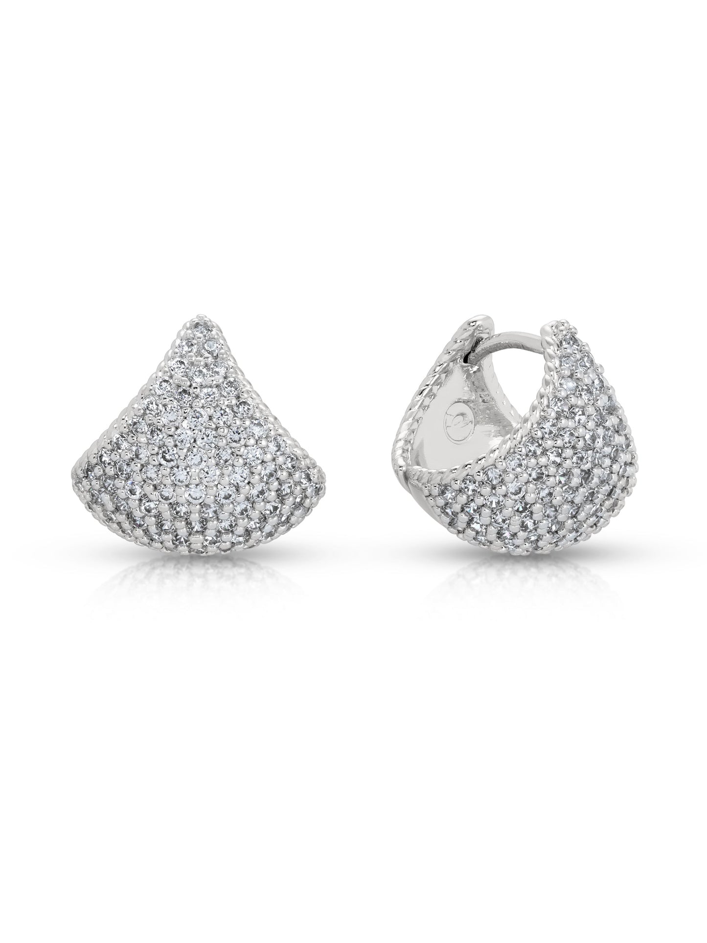 Pavé Encrusted Hoop Earrings in Modern Style