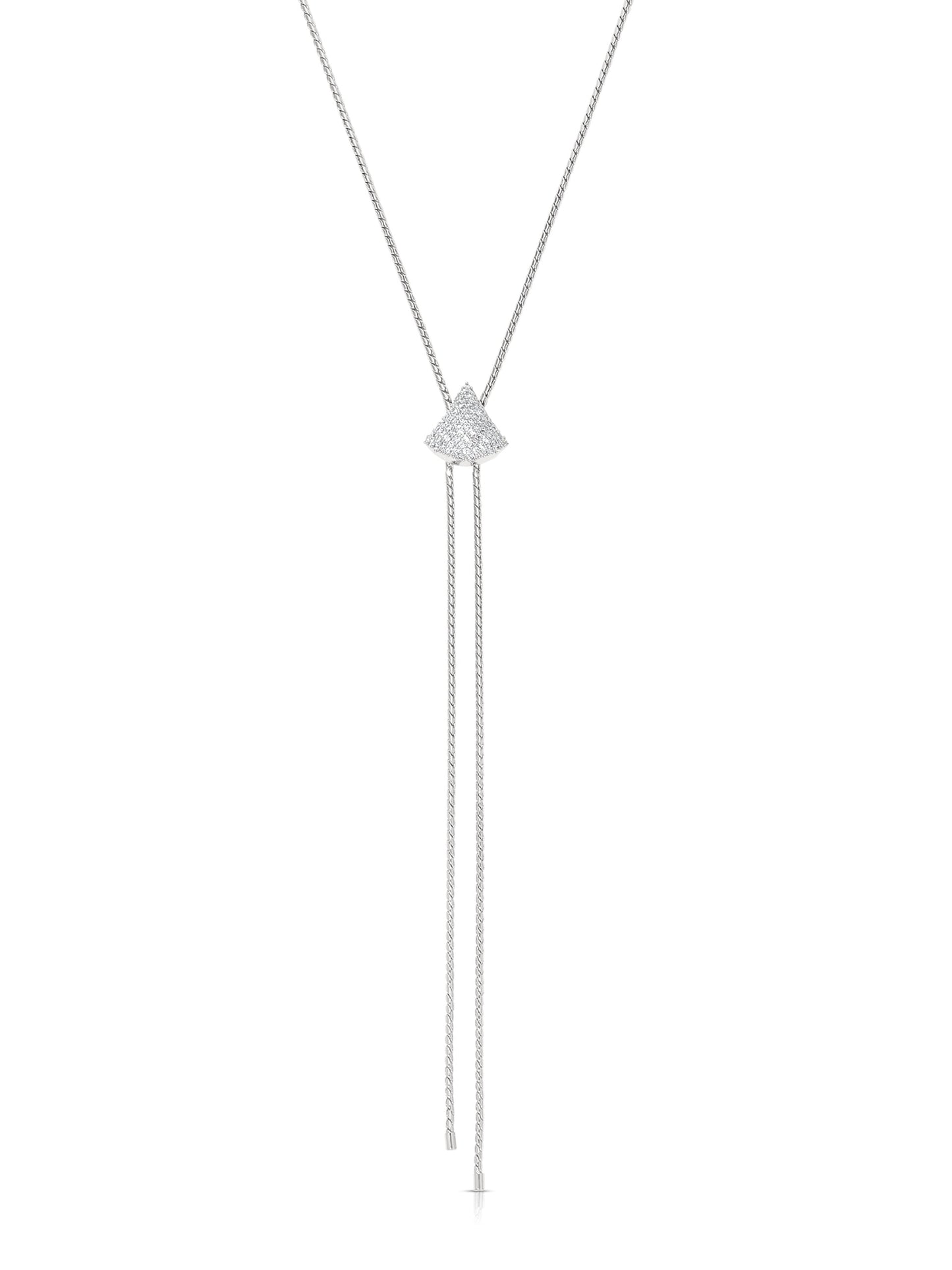 Shimmering Pavé Style Bolo Necklace