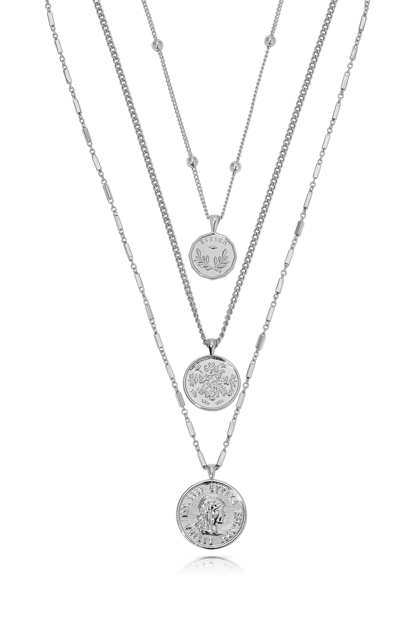 Three Coin Necklace Jewelry Set