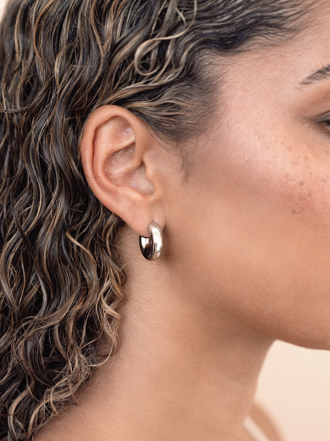 Thick Classic Mini Hoop Earrings