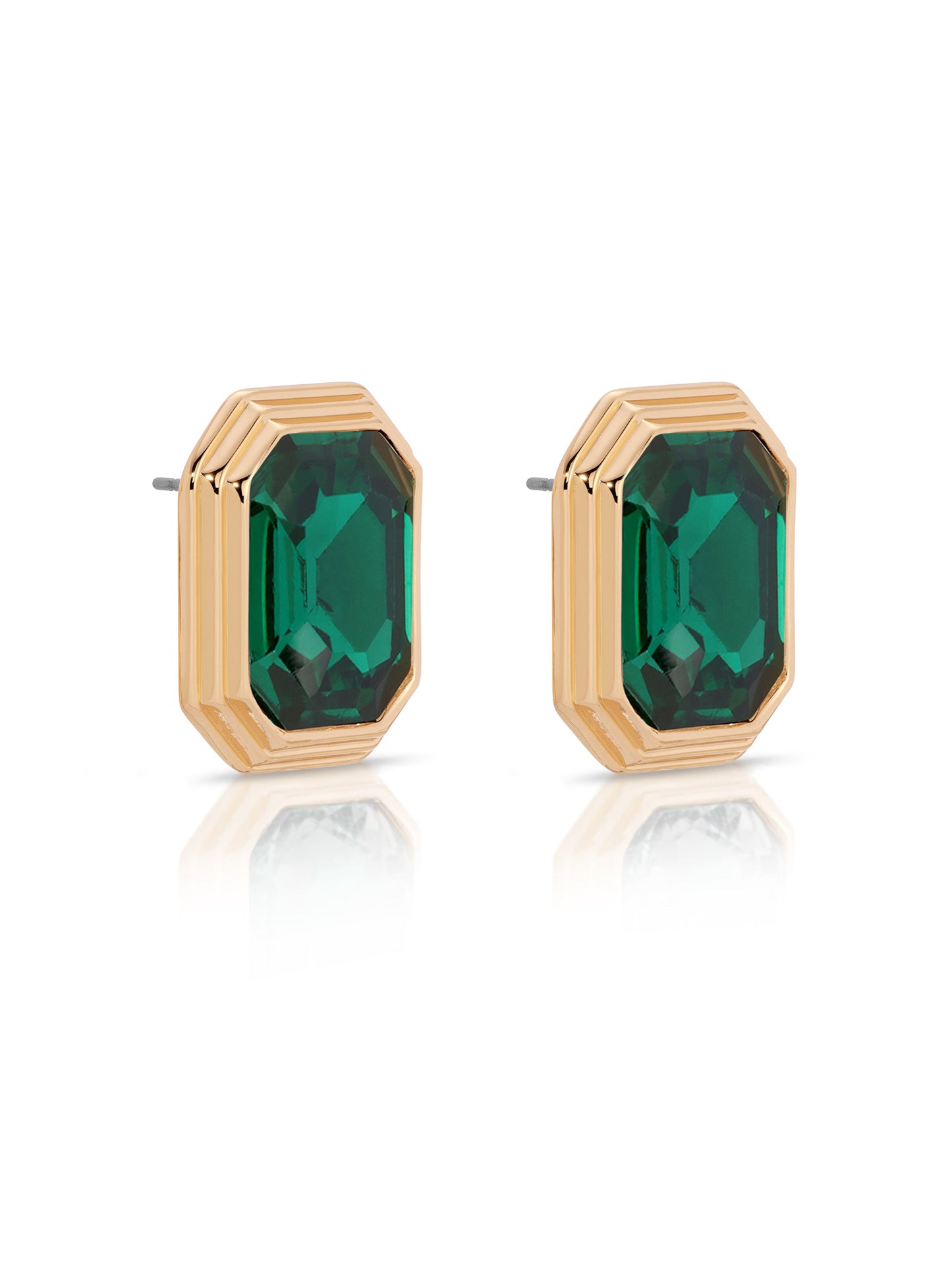 Emerald Art Deco Style Earrings