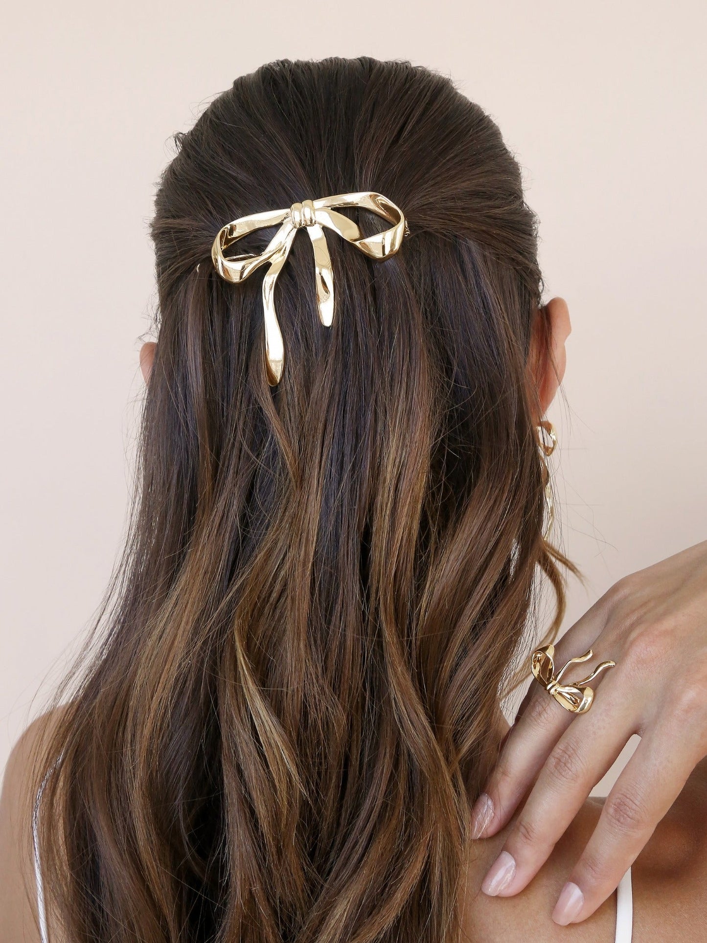 Organic Bow Hair Barrette Accessory