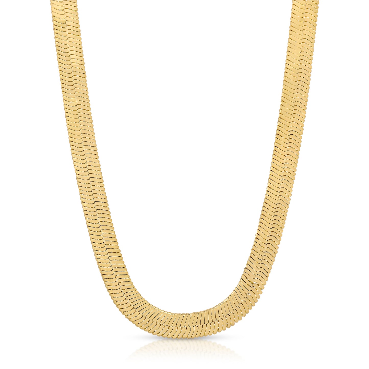 Herringbone Silver Necklace for Elegant Style