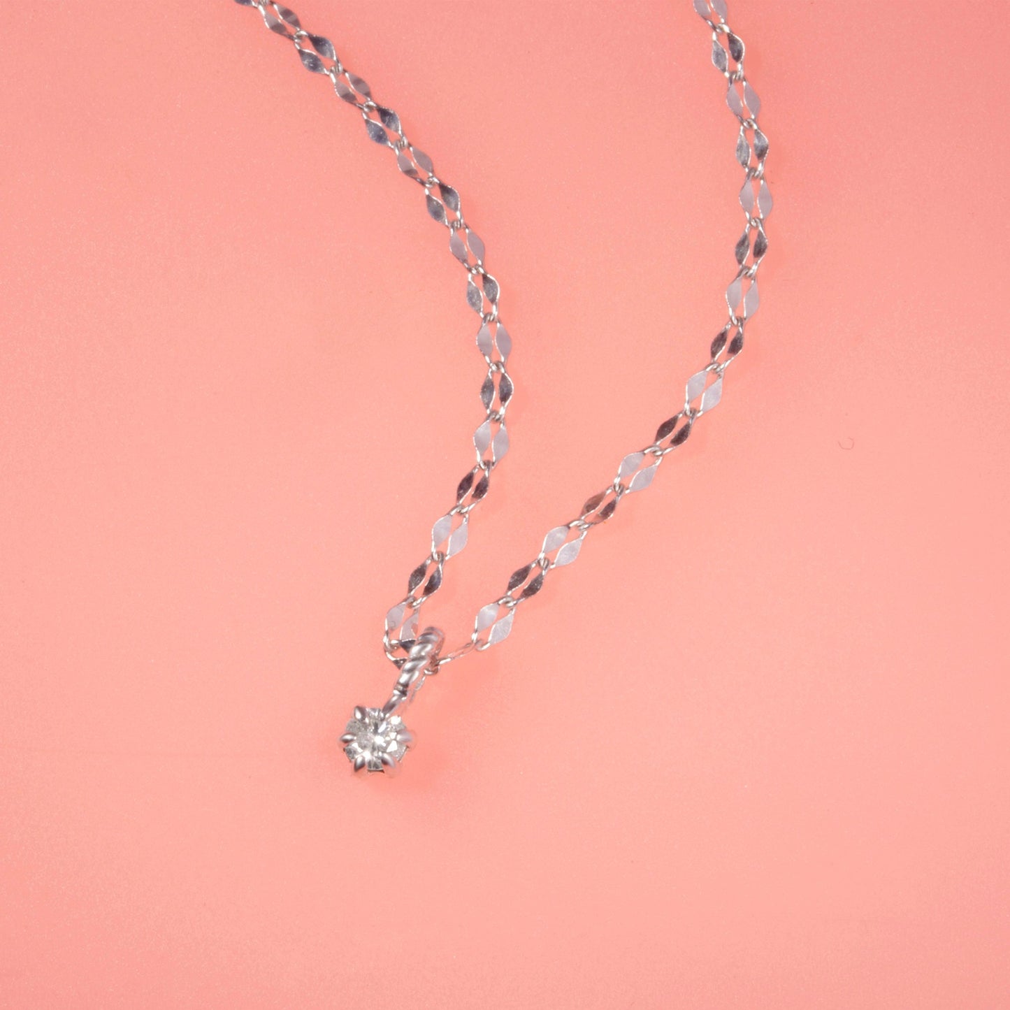 Diamond Necklace with Fairy Lights Design