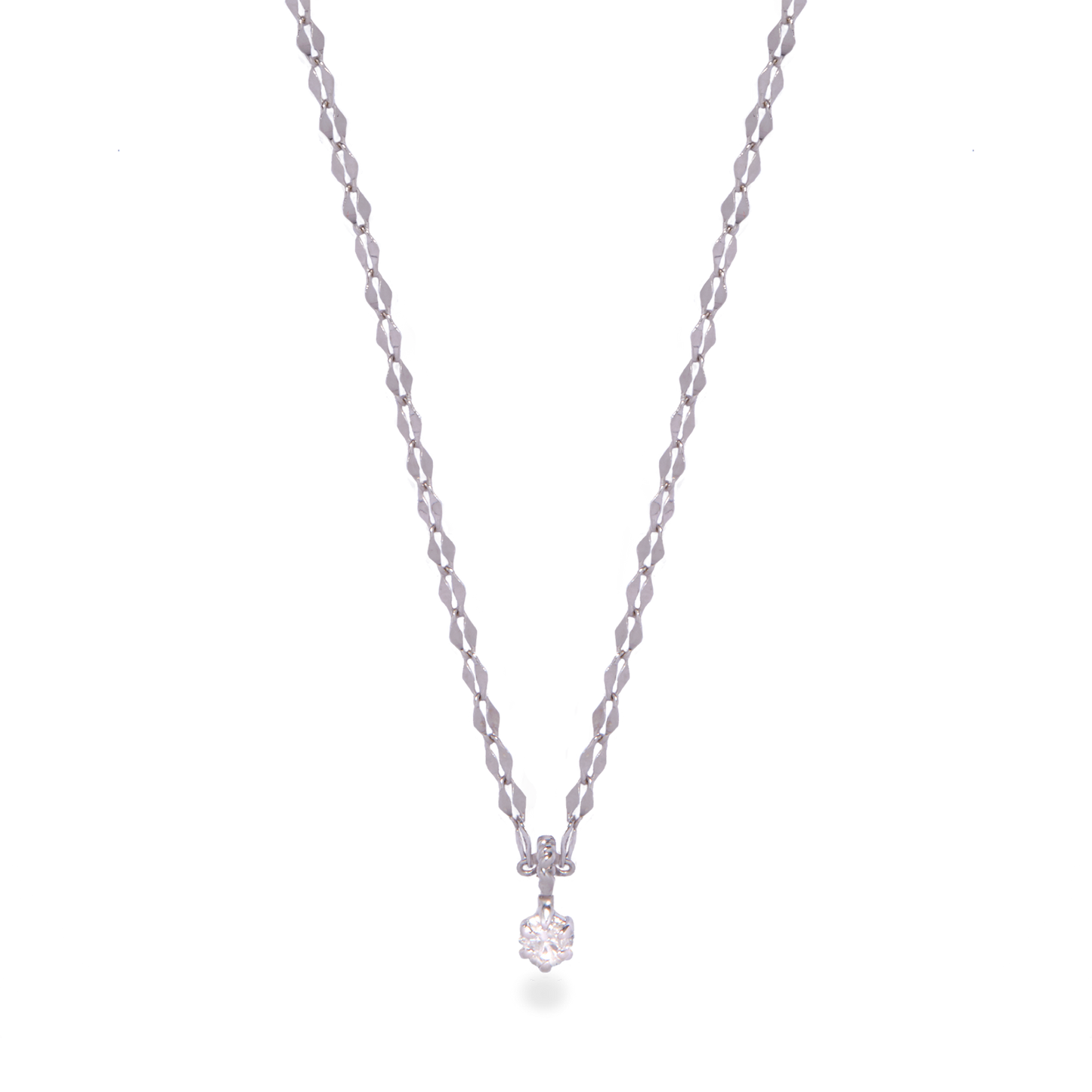 Diamond Necklace with Fairy Lights Design